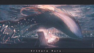 Lulu Orihara celebrates reaching one million followers with a picture titled "Starry Sky Scroll: Lul