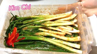 KIM CHI- Cách làm Kim Chi Hành Lá giòn ngon lên men tự nhiên từ cơm nguội. Kimchi onion