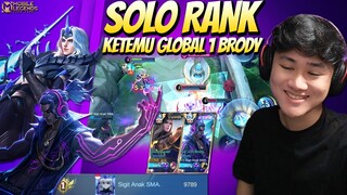 SOLO RANK MALAH KETEMU GLOBAL 1 BRODY ! SEJAGO APA DIA?  - Mobile Legends