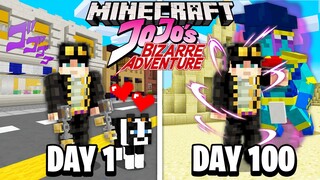 I Survived 100 Days in JoJo's Bizarre Adventure in Minecraft... Here's What Happened...