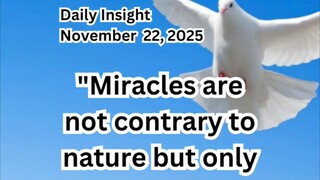Daily Insight November 22, 2025 #faith #saint #insight