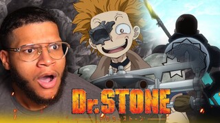 A GUN?!? MOZ JOINED?!?  | Dr. Stone Season 3 Ep. 14-15 REACTION!!