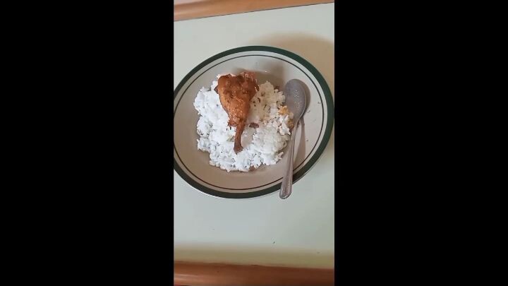 Nasi paha ayam goreng