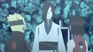 Boruto and Sadara dared to go to Orochimaru place to learn about the secrets of snakes