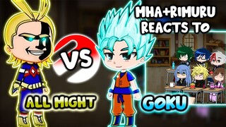 MHA/BNHA+Rimuru Reacts To Goku VS. All Might || Gacha Club ||