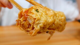 Gulungan daging sapi dan udang yang lezat