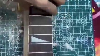 The guitar was not dried properly during production, which resulted in insect eggs remaining inside.