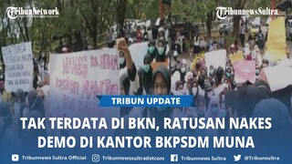 Ratusan Nakes Muna Sultra Demonstrasi Karena 426 Honorer Kesulitan Daftar PPPK, Tak Terdata di BKN