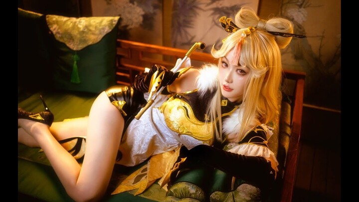 sexycoser.com-Genshin Impact Ningguang Cosplay Movie