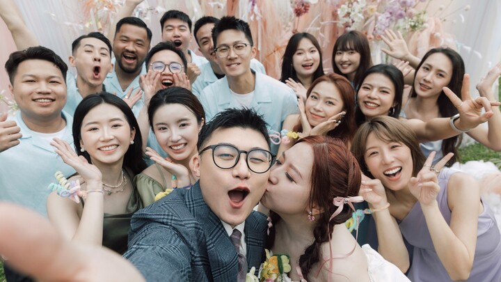 So happy! Today is our wedding!