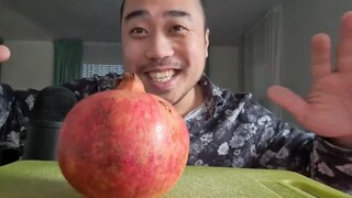 ** ASMR Pomegranate Fruit** - Sensitive Sounds Of Peeling + Eating & Cutting