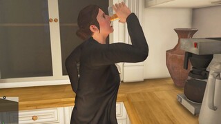 GTA 5 - Amanda gets Drunk through Nose!(COOL Glitch)