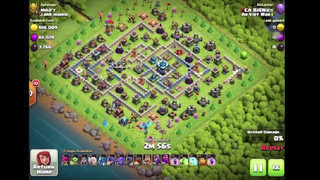 COMBO TH12 ĐÁNH 3 SAO TH13 MAX CẤP ĐỘ  BAY CÚP HUYỀN THOẠI Clash of clans - Trận 1 #game