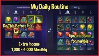 Mir4 Daily Routine for Newbie and Extra income Monthly ( tagalog )