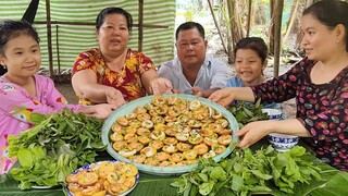 Chợt Thèm Món Bánh Khọt Quê Nhà Thêm Mớ Rau Vườn Tự Hái| TKQ & Family T660