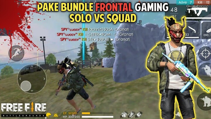 FRONTAL KW BERAKSI ! PAKE BUNDLE FRONTAL GAMING AUTO KILL BANYAK + BOOYAH ! - FREE FIRE BATTLEGROUND