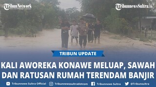 Banjir Rendam Ratusan Rumah di Tongauna Utara Konawe Sulawesi Tenggara, Penyebab Kali Aworeka Meluap