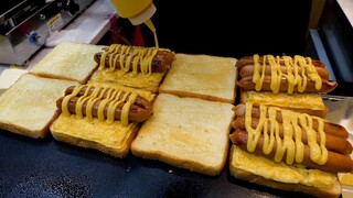 Bánh mì nướng phô mai xúc xích - Món ăn đường phố Hàn Quốc