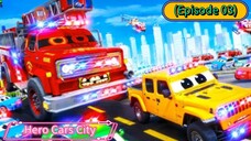 Hero Cars City (Episode 03) The Fire Truck's True Master