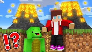 JJ and Mikey vs Volcano Doomsday Bunker in Minecraft Challenge Funny Pranks - Maizen