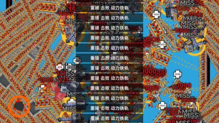 100 chiếc búa nặng vs 100 đoạn đường ray động lực
