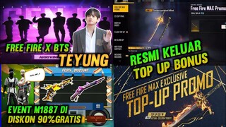 BOCORAN EVENT FF TERBARU ! FREE FIRE X BTS, EVENT TOP UP, EMOTE , KATANA BUNDLE TERBARU ! FF 2022