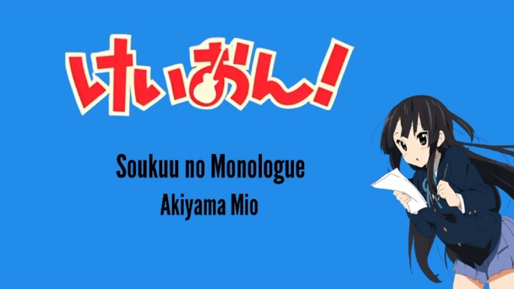 Akiyama Mio Soukuu No Monologue ( Kanji / Romanji / Indonesia )