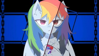【mlp/black three-sixths/blood expression, screen flickering attention】Pink Elephants MEME
