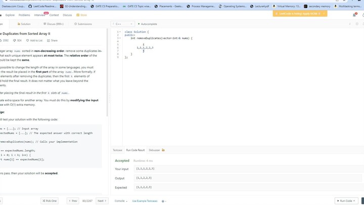 80. Remove Duplicates from Sorted Array II