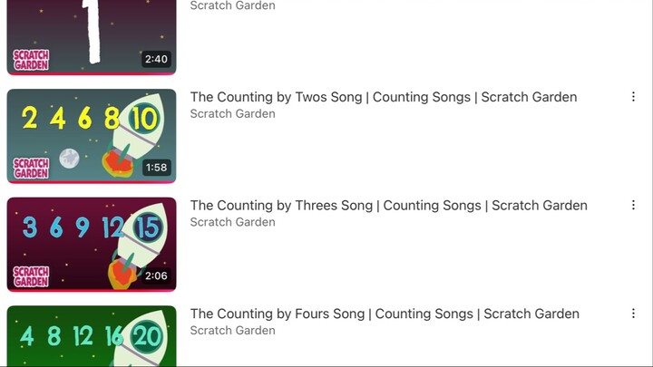 Scratch Garden Counting Songs 1-5 | Part 1