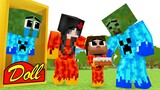 Monster School: Good ICE Baby Zombie and Fire Mother Herobrine - Sad Story - Minecraft Animation