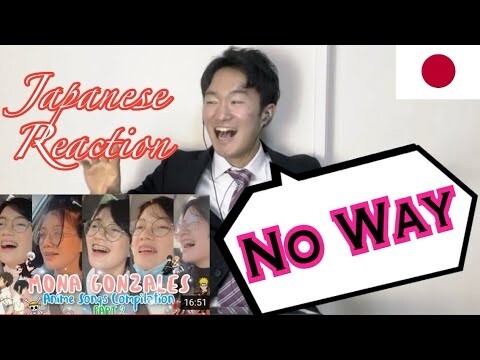 Japanese React to Mona Gonzales (FILIPINA) SINGING Japanese anime songs(part2)