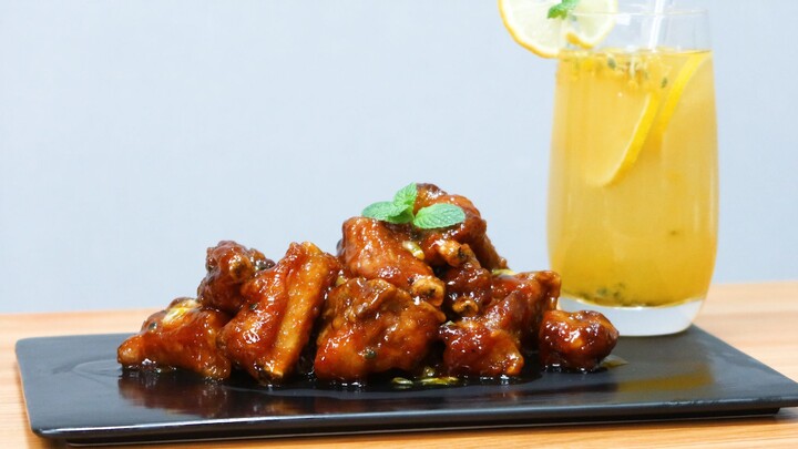 Passion fruit pork ribs, a must-order dish at friends' hotel tables—looks weird, tastes delicious!