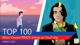[TOP 100] Most Viewed PINOY Songs on YouTube - March 2022