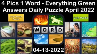 4 Pics 1 Word - Everything Green - 13 April 2022 - Answer Daily Puzzle + Bonus Puzzle