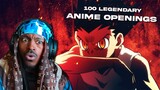 FIRST TIME REACTING To 100 LEGENDARY ANIME OPENINGS!!