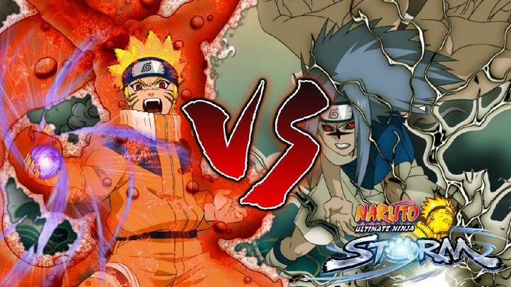 นารูโตะ(ร่างเก้าหาง)Vsซาสึเกะ(อัคขระสาป):Naruto Ultimate Ninja STORM