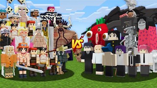ONE PIECE vs CHAINSAW MAN no Minecraft!