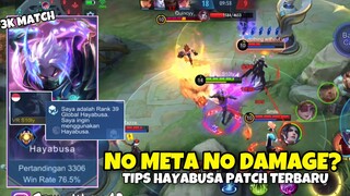 HAYABUSA NO META ? NO DAMAGE ? TIPS HAYABUSA TERBARU ! SOLO RANK TOP GLOBAL HAYABUSA! Mobile Legends