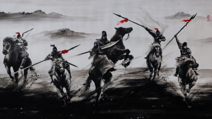 Lima Jenderal Harimau berpartisipasi! #FiveTigerGenerals#TigaKerajaan#Sejarah#LukisanTinta#KonsepArt