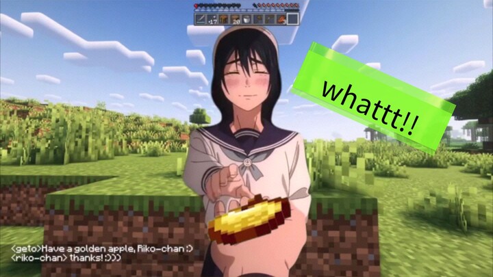 Noo waitt Whatt!!!#Anime #minecraft