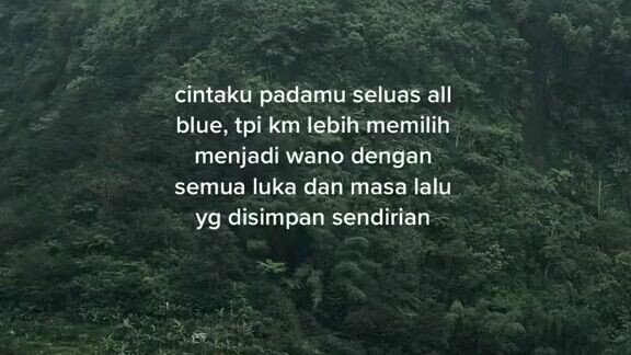 cintaku padamu seluas all blue, tapi..