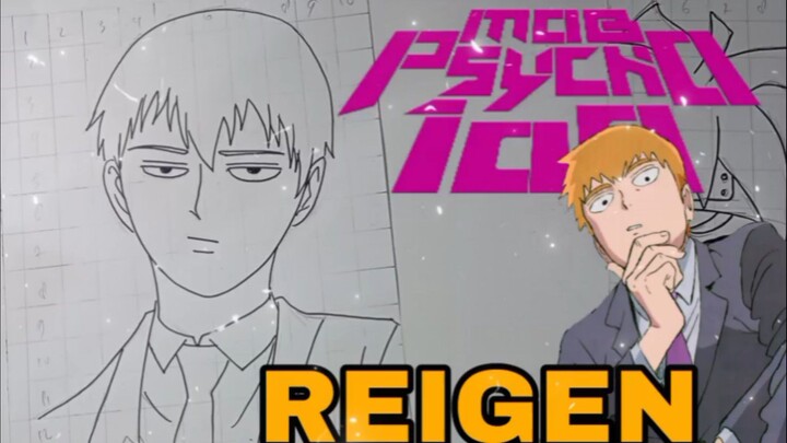 menggambar anime mob spycho 100, karakter Reigen