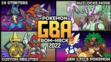 [New] Pokemon GBA Rom With 24 Starters, Nuzlocke Mode, Gen 1 to 8, Custom Abilities And More