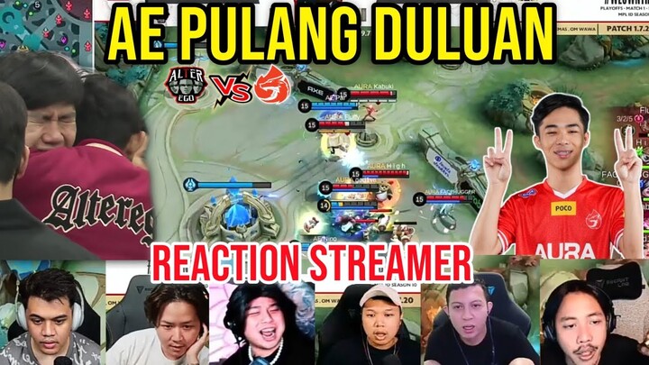 REAKSI STREAMER LIHAT AE PULANG DULUAN! AE VS AURA MPL SEASON 10