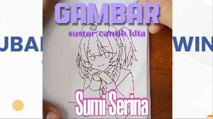 Gambar fan Drawing sumi serina blue archive
