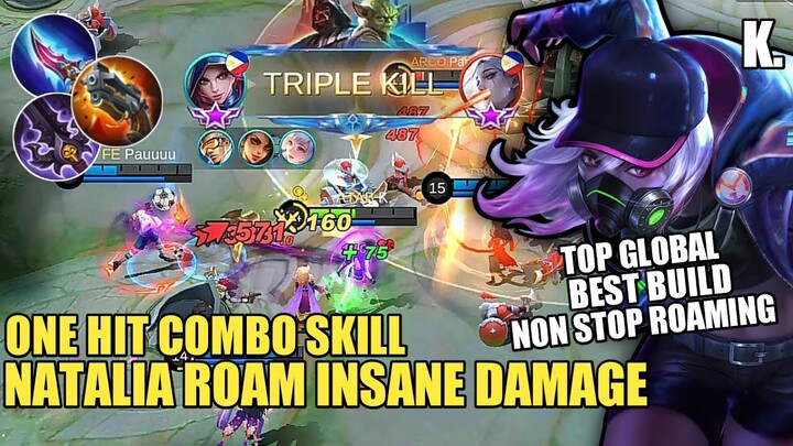 NATALIA ONE HIT COMBO SKILL BEST BUILD [Top Global Natalia ] NATALIA MOBILE LEGENDS