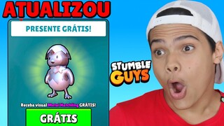 ATUALIZOU SKIN SECRETA GRÁTIS METÁLICA PARA TODOS | Stumble Guys