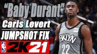 Caris Levert Jumpshot Fix NBA2K21 with Side-by-Side Comparison