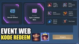 EVENT WEB PALING GILA ! KODE REDEEM SKIN LEGEND DAN EFEK RECALL EPIK !! JGN BILANG MOONTON